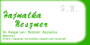 hajnalka meszner business card